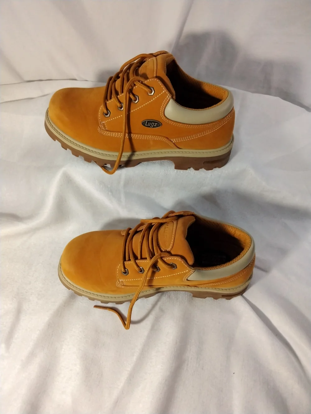 Lugz Men's Suede Tan Work-Style Lace-Up Shoes